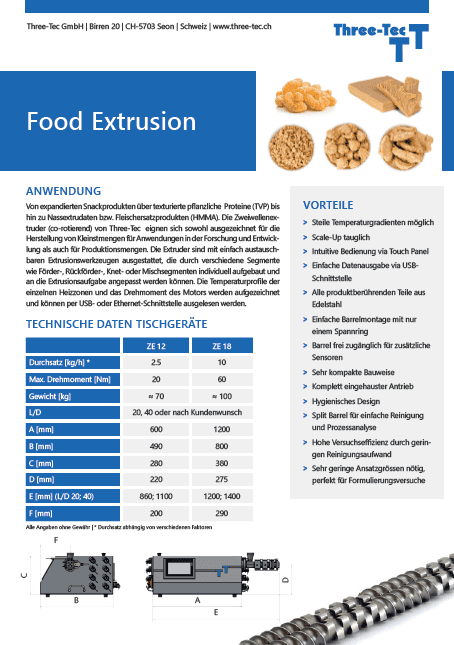 Flyer Food Extrusion